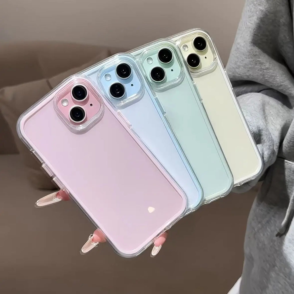 Clear iPhone Case with Color Frame – Slim & Shockproof
