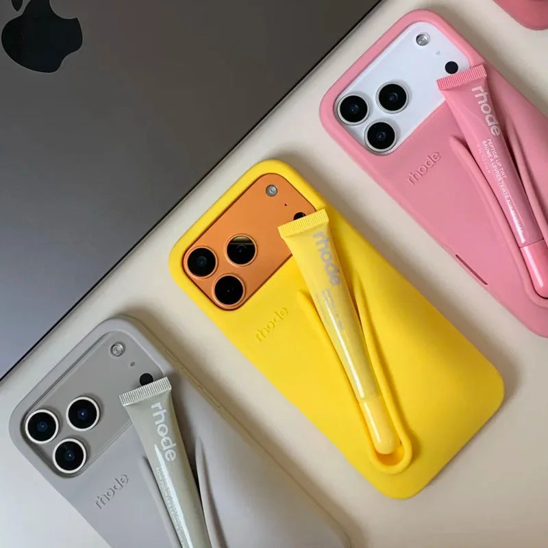 Lip Gloss iPhone Case with Holder – Stylish & Protective