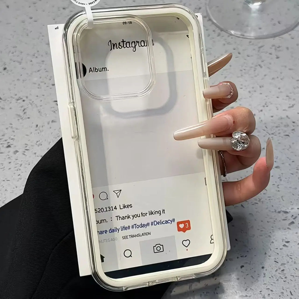 Clear iPhone Case with Color Frame – Slim & Shockproof