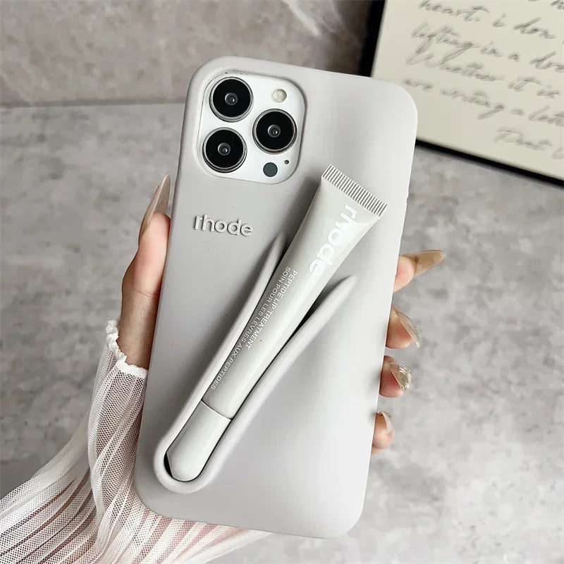 Lip Gloss iPhone Case with Holder – Stylish & Protective