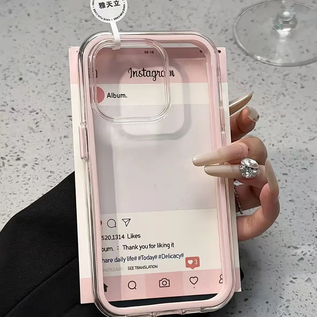 Clear iPhone Case with Color Frame – Slim & Shockproof