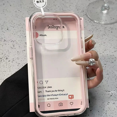 Clear iPhone Case with Color Frame – Slim & Shockproof
